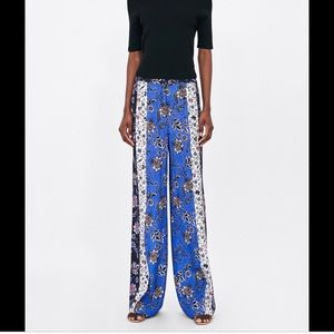 Zara Patchwork Print Trousers